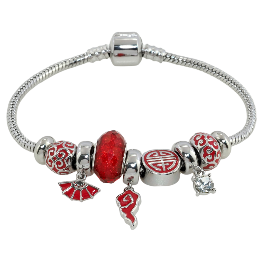 Браслет Xuping QQMM Родій У стилі Pandora Ювелірний шнур з декоративними намистинами довжина 18.5см х 3мм фото №1