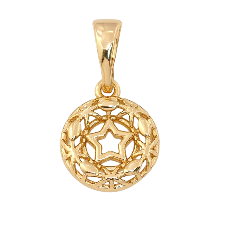 Кулон Xuping Позолота 18K Різьблене коло із зірочкою для ланцюжка до 5мм фото №14