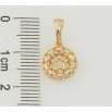 Кулон Xuping Позолота 18K Різьблене коло із зірочкою для ланцюжка до 5мм фото №2