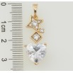 Кулон Xuping Позолота 18K Кришталеве серце для ланцюжка до 5мм фото №2