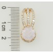 Кулон Xuping Позолота 18K Світло-рожевий фіаніт на декоративній петельці з цирконієм для ланцюжка до 7мм фото №2