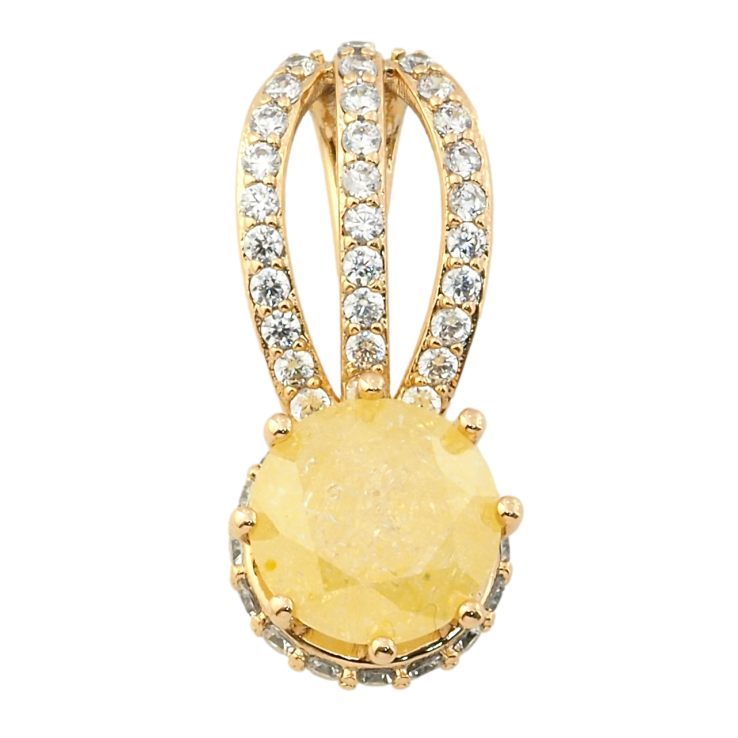 Кулон Xuping Позолота 18K Жовтий фіаніт на декоративній петельці з цирконієм для ланцюжка до 7мм фото №16