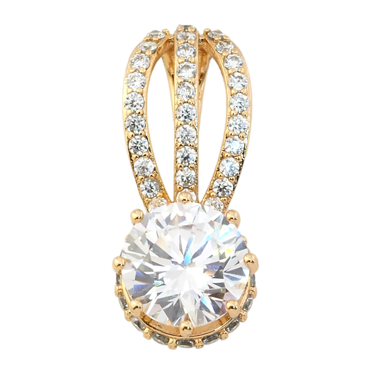 Кулон Xuping Позолота 18K Фіаніт на декоративній петельці з цирконієм для ланцюжка до 7мм фото №11