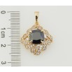 Кулон Xuping Позолота 18K Чорний фіаніт з інкрустацією цирконієм для ланцюжка до 5мм фото №2