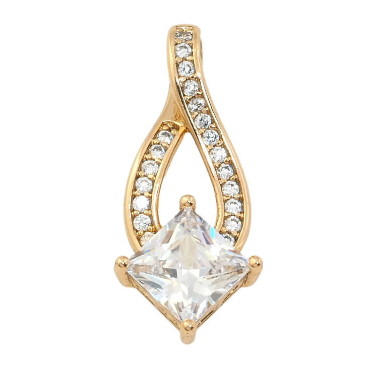 Кулон Xuping Позолота 18K Петелька з фіанітом для ланцюжка до 3мм фото №8