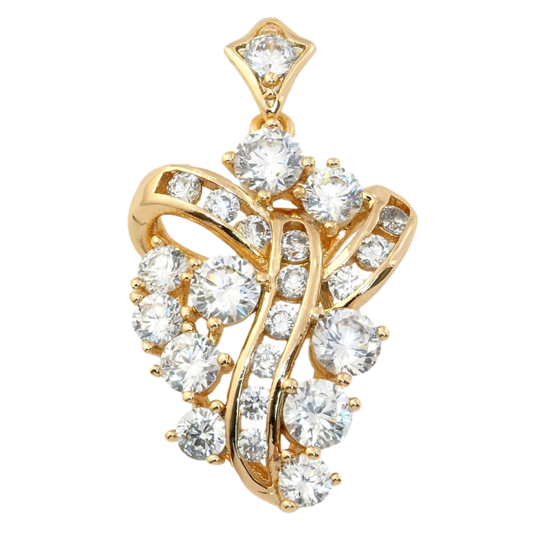 Кулон Xuping Позолота 18K Витонченість із цирконієм для ланцюжка до 3мм фото №1