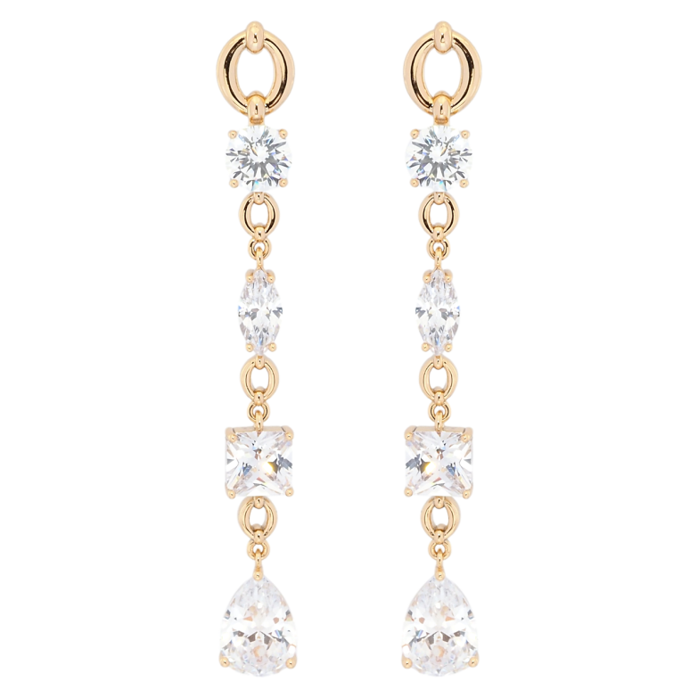 Сережки Xuping Позолота 18K пусети Кришталеві підвіски фото №1