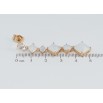 Серьги Xuping Позолота 18K пусеты Кристальные подвески с белыми фианитами фото №2