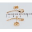 Серьги Xuping Позолота 18K пусеты Ложка с вилкой фото №2