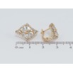 Сережки Xuping Позолота 18K англійський замок Кришталеві ромби фото №2