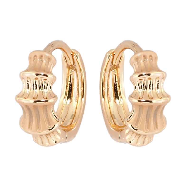 Сережки Xuping Позолота 18K колечка Фігурні з напиленням фото №1