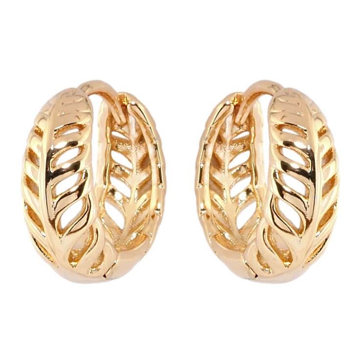 Серьги Xuping Позолота 18K колечки Перо фото №22