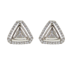 Серьги Xuping Родий пусеты Треугольники с цирконием фото №3