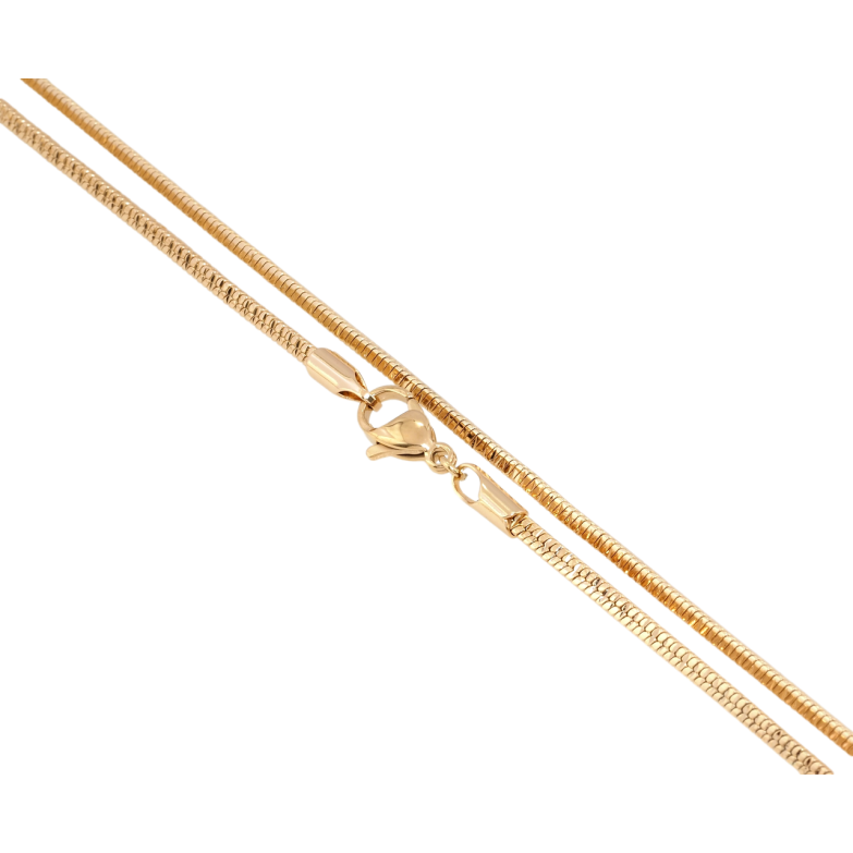 Цепочка Xuping Позолота 18K Плетение Ювелирный шнур трёхгранный длина 45см х 2мм фото №6