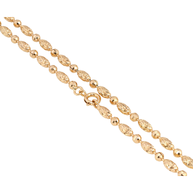 Цепочка Xuping Позолота 18K Плетение Перлина декоративная длина 44см х 3мм фото №1