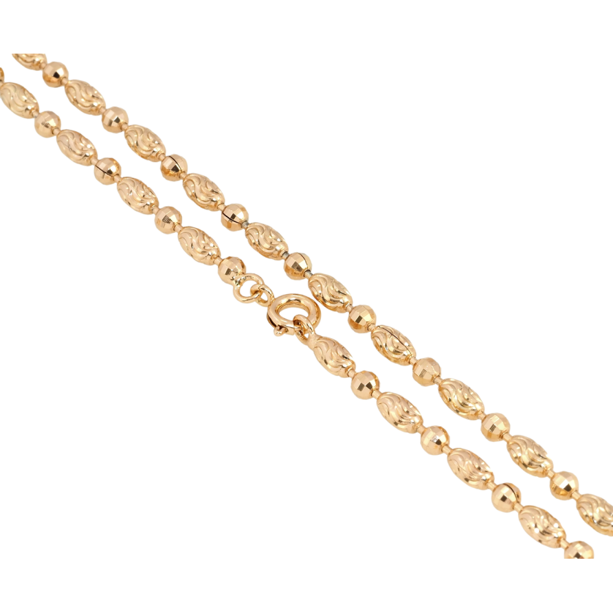 Ланцюжок Xuping Позолота 18K Плетіння Перлина декоративна довжина 44см х 3мм фото №1