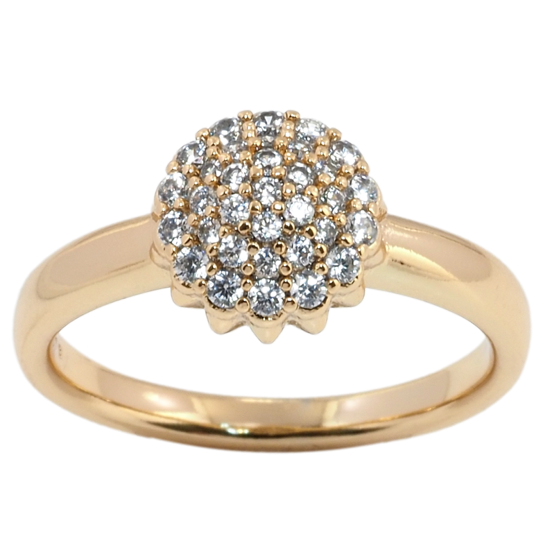 Кольцо Xuping Позолота 18K Инкрустация цирконием фото №4