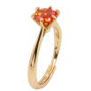 Кольцо Xuping Позолота 18K Оранжевый фианит, ø 7мм фото №2