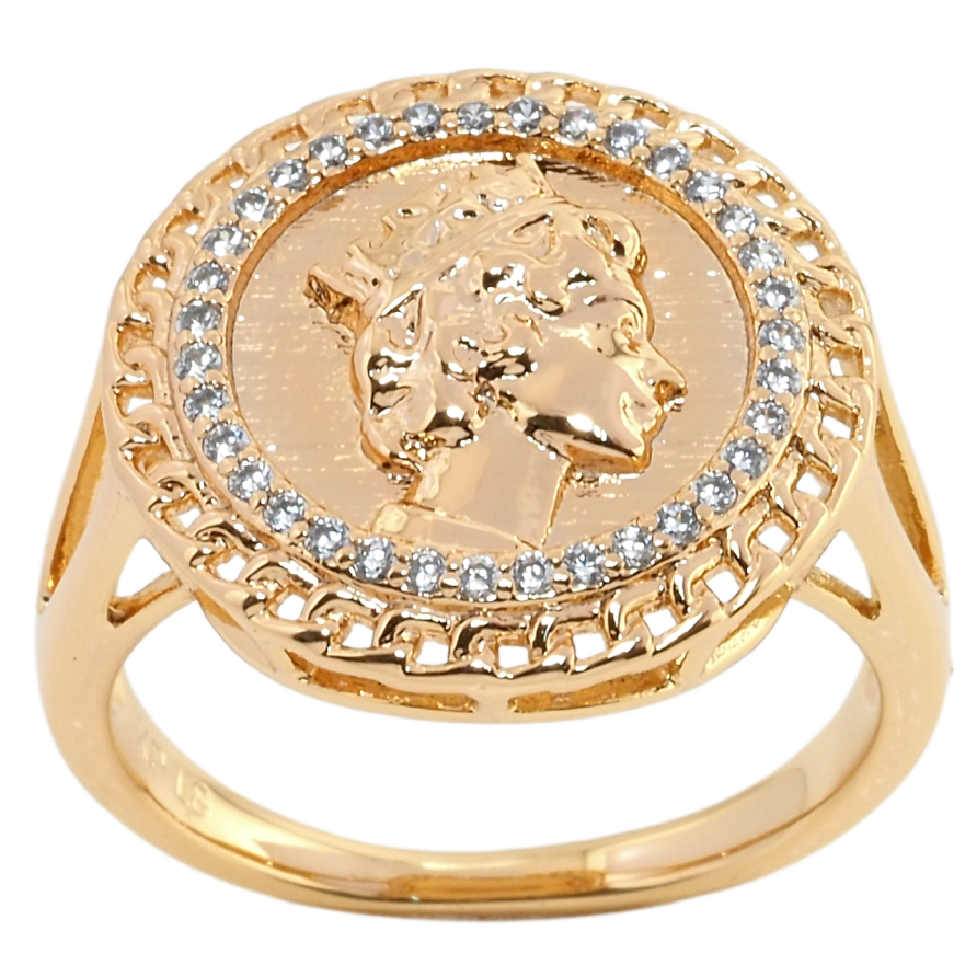 Перстень Xuping Позолота 18K Єлизавета II фото №1