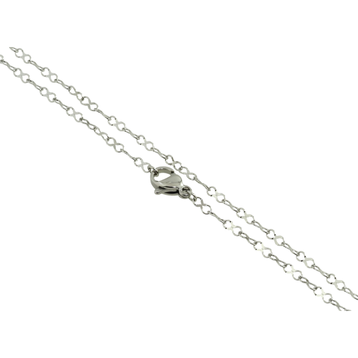 Ланцюжок Xuping ТТМ Stainless Steel колір Родій Плетіння Вісімка довжина 45см х 2мм фото №10 Ланцюжок Xuping ТТМ Stainless Steel колір Родій Плетіння Вісімка довжина 45см х 2мм фото №10