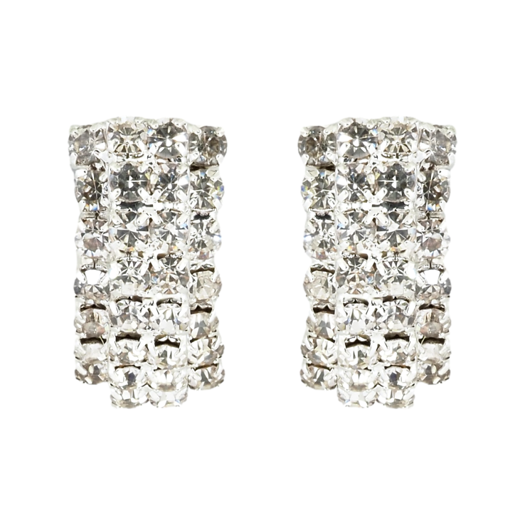 Сережки пусети Дуги зі стразами фото №8 Сережки пусети Дуги зі стразами фото №8