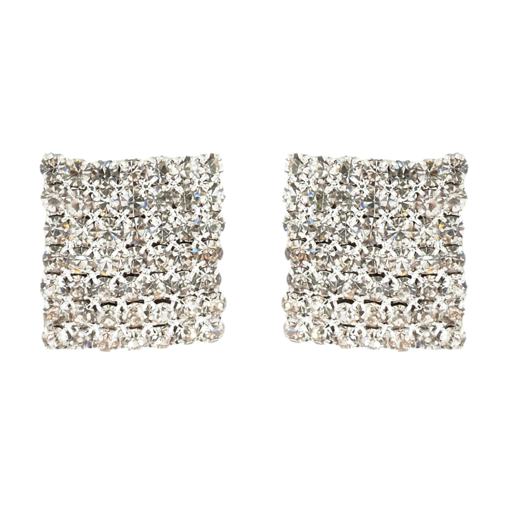 Сережки пусети Квадрати зі стразами 16х17мм фото №15 Сережки пусети Квадрати зі стразами 16х17мм фото №15