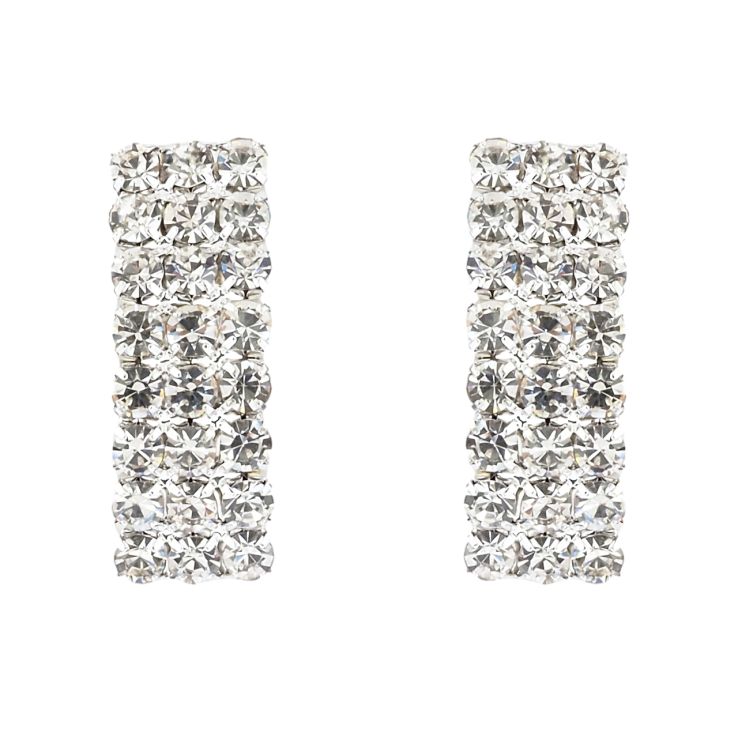 Сережки пусети Дуги зі стразами фото №2 Сережки пусети Дуги зі стразами фото №2