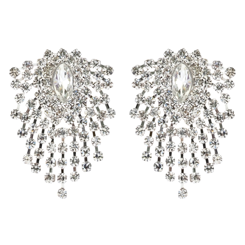 Сережки пусети Декоративний орнамент зі стразами фото №1 Сережки пусети Декоративний орнамент зі стразами фото №1