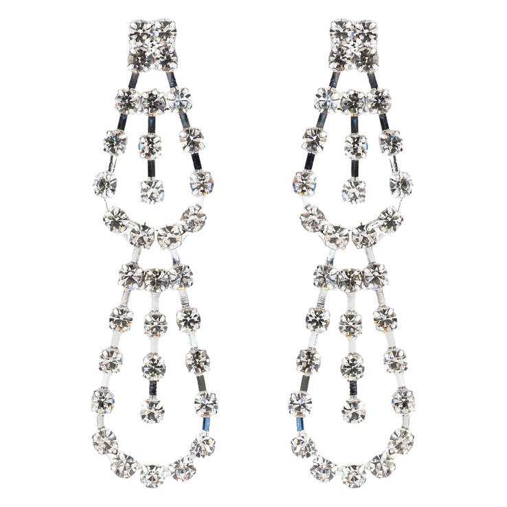 Сережки пусети Декоративні підвіски зі стразами фото №13 Сережки пусети Декоративні підвіски зі стразами фото №13