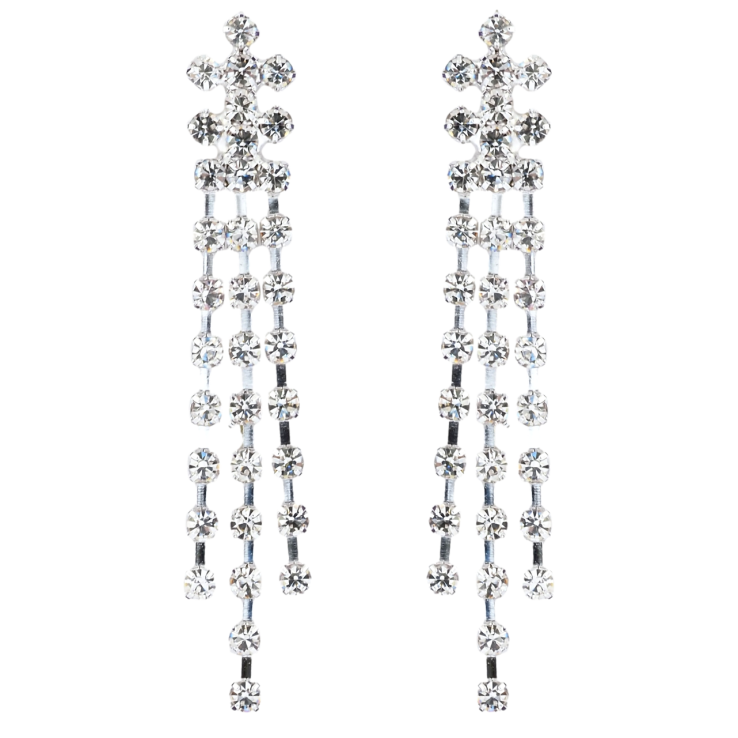 Сережки пусети Декоративні підвіски зі стразами фото №9 Сережки пусети Декоративні підвіски зі стразами фото №9