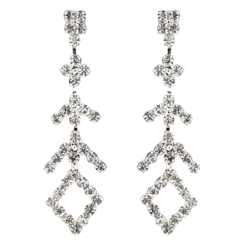 Сережки пусети Декоративні підвіски зі стразами фото №8