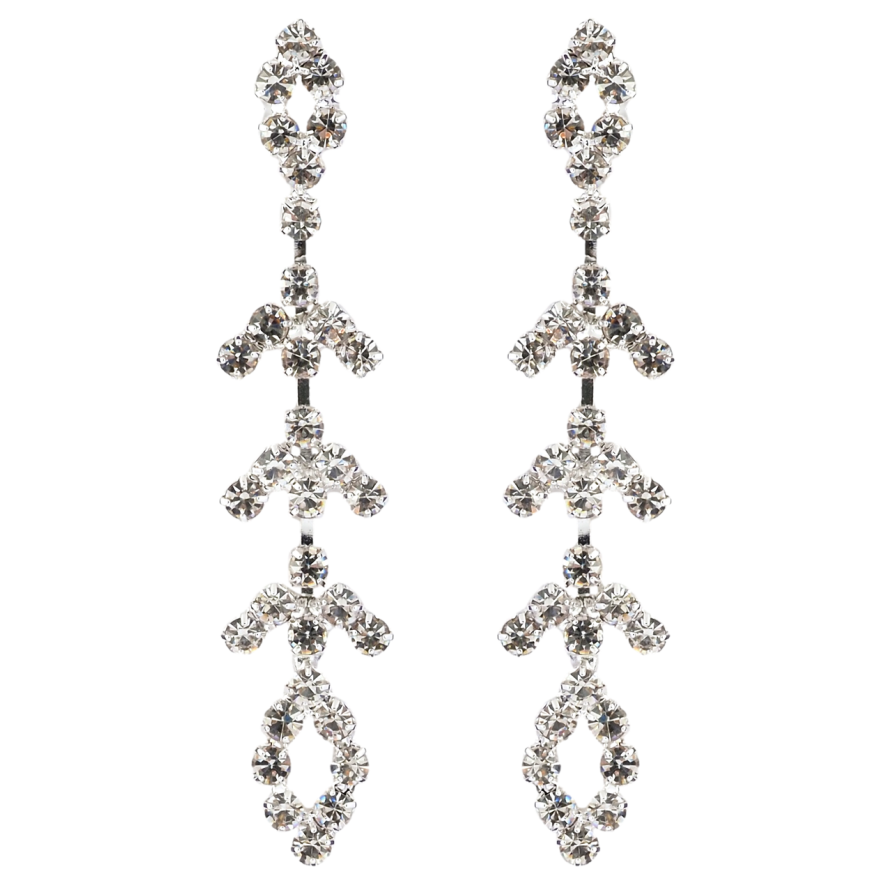 Сережки пусети Декоративні підвіски зі стразами фото №1