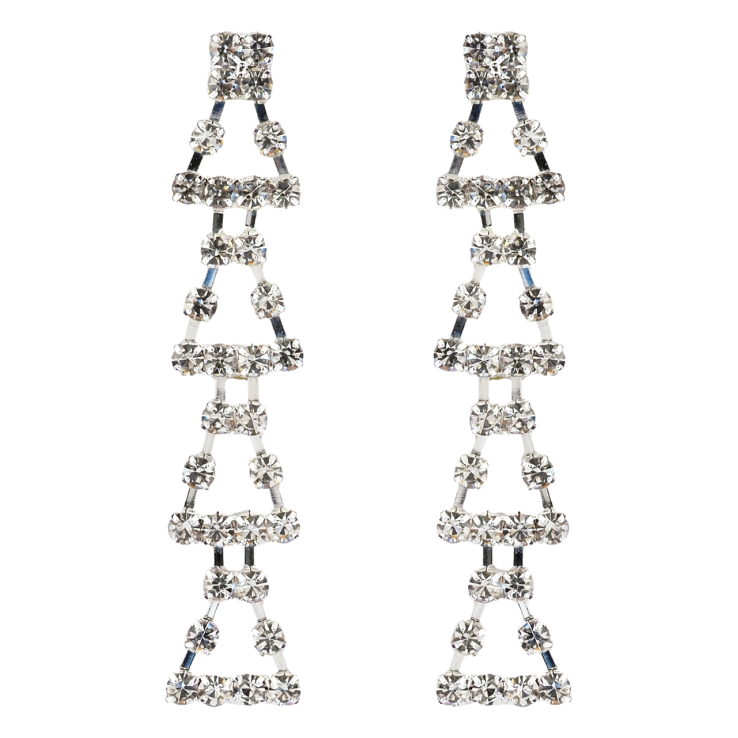 Сережки пусети Декоративні підвіски зі стразами фото №12 Сережки пусети Декоративні підвіски зі стразами фото №12