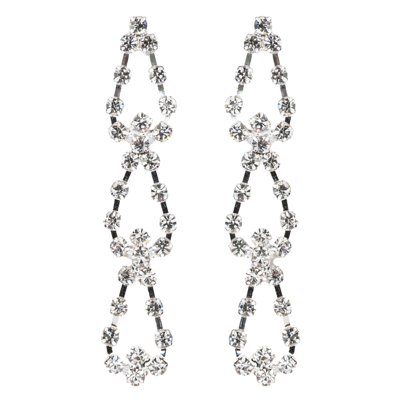 Серьги пусеты Декоративные подвески со стразами фото №1