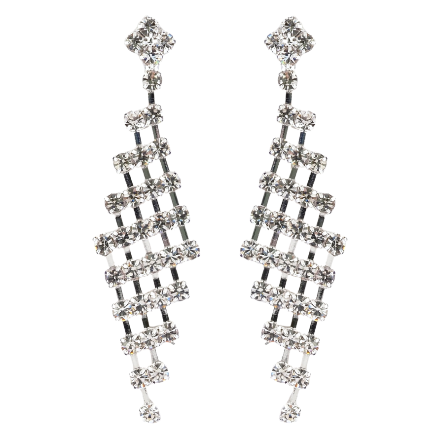 Серьги пусеты Декоративные подвески со стразами фото №1