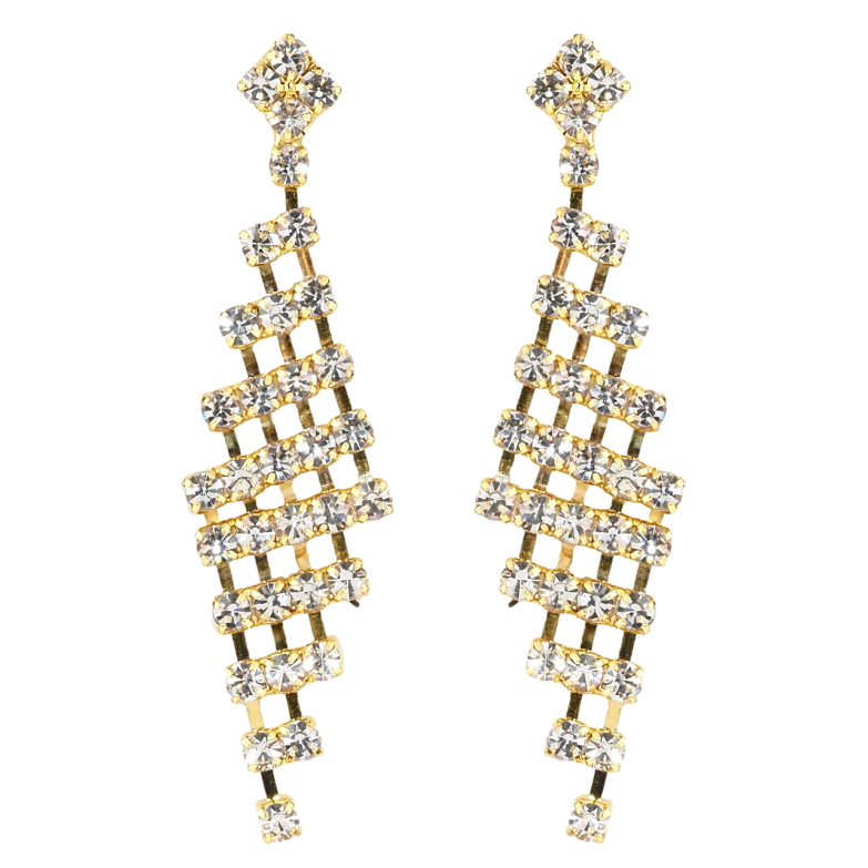 Сережки пусети Декоративні підвіски зі стразами фото №1 Сережки пусети Декоративні підвіски зі стразами фото №1