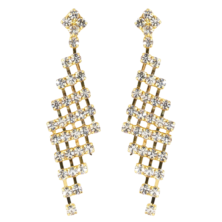 Сережки пусети Декоративні підвіски зі стразами фото №1 Сережки пусети Декоративні підвіски зі стразами фото №1