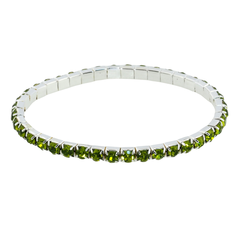 Браслет на резинке стекло Дорожка светло-зеленых кристаллов размер 15-22см х 4мм фото №1 Браслет на резинке стекло Дорожка светло-зеленых кристаллов размер 15-22см х 4мм фото №1