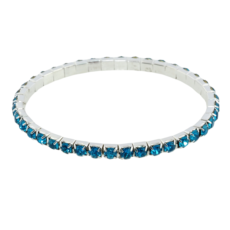 Браслет на гумці скло Доріжка бірюзових кристалів розмір 15-22см х 4мм фото №7 Браслет на гумці скло Доріжка бірюзових кристалів розмір 15-22см х 4мм фото №7