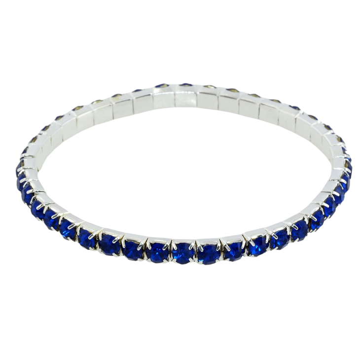 Браслет на гумці скло Доріжка синіх кристалів розмір 15-22см х 4мм фото №9 Браслет на гумці скло Доріжка синіх кристалів розмір 15-22см х 4мм фото №9