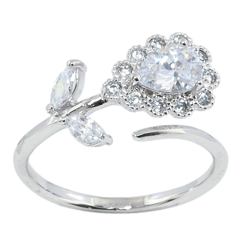 Кольцо Xuping Родий Цветок фото №1