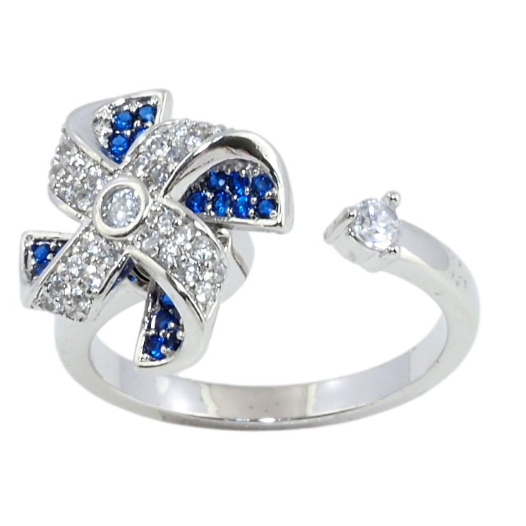 Каблучка Xuping Родій Вітряк з цирконієм, що обертається фото №17