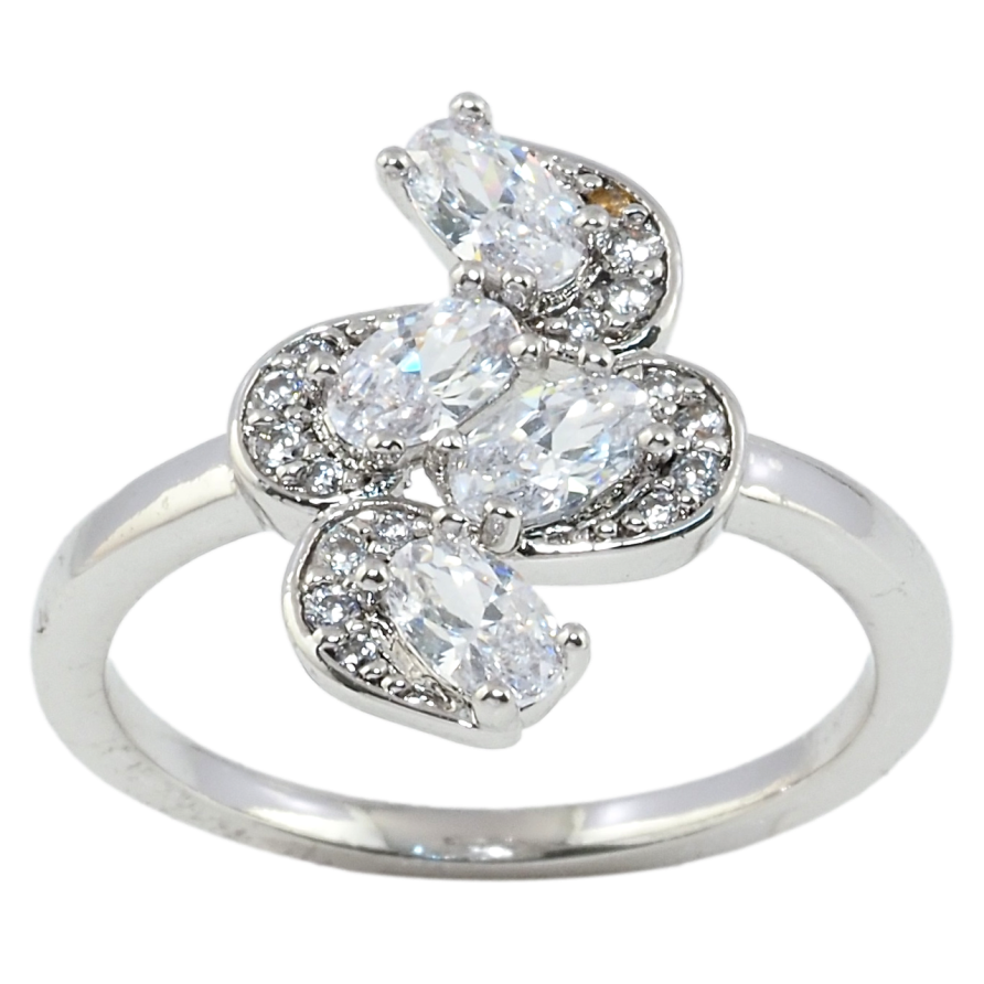 Каблучка Xuping Родій Вигадливий орнамент з фіанітами фото №1