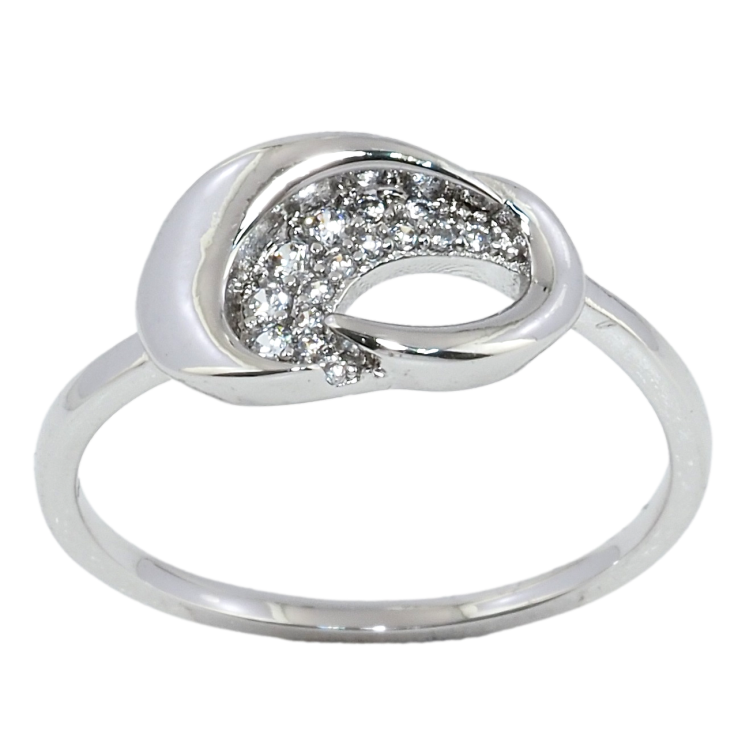 Каблучка Xuping Родій Фантазійний орнамент із цирконієм фото №6