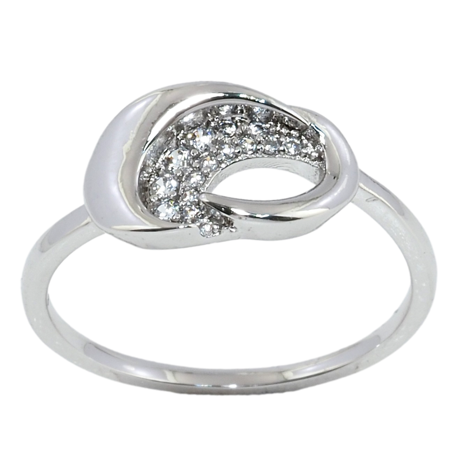 Каблучка Xuping Родій Фантазійний орнамент із цирконієм фото №1