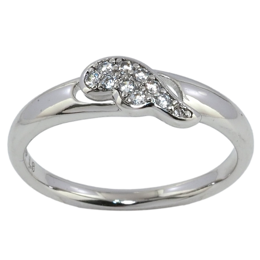 Кольцо Xuping Родий Крыло с цирконием фото №1