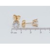 Серьги Xuping Позолота 18K пусеты Фианиты в 6-ти крапановой оправе ø 7мм фото №2
