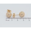 Серьги Xuping Позолота 18K пусеты Шарики с шагренью и узором ø 10мм фото №2