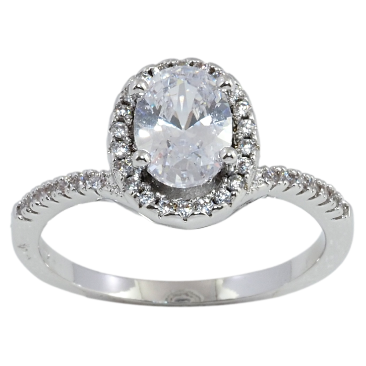 Каблучка Xuping Родій Овальна Петелька Інкрустація Цирконій Вставка Гранений Кристал фото №20