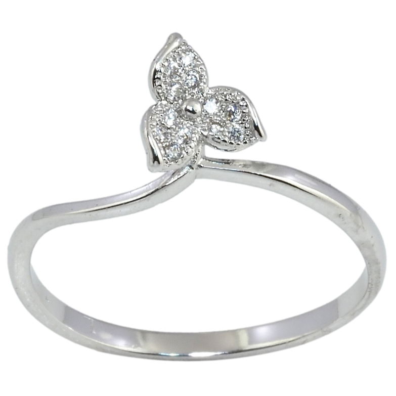 Кольцо Xuping Родий Трилистник фото №1